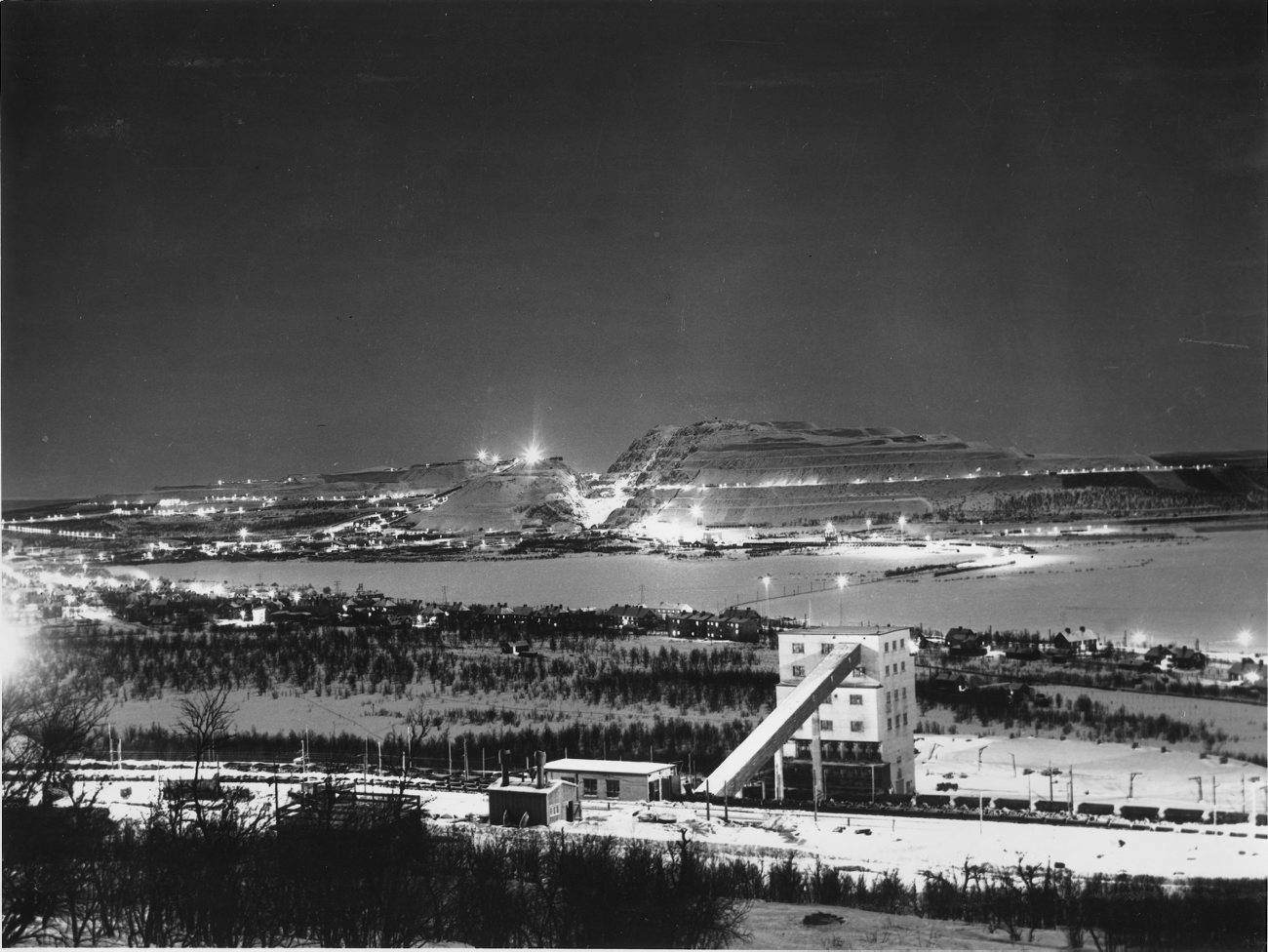 The mine in Kiruna, Sweden, 1950.