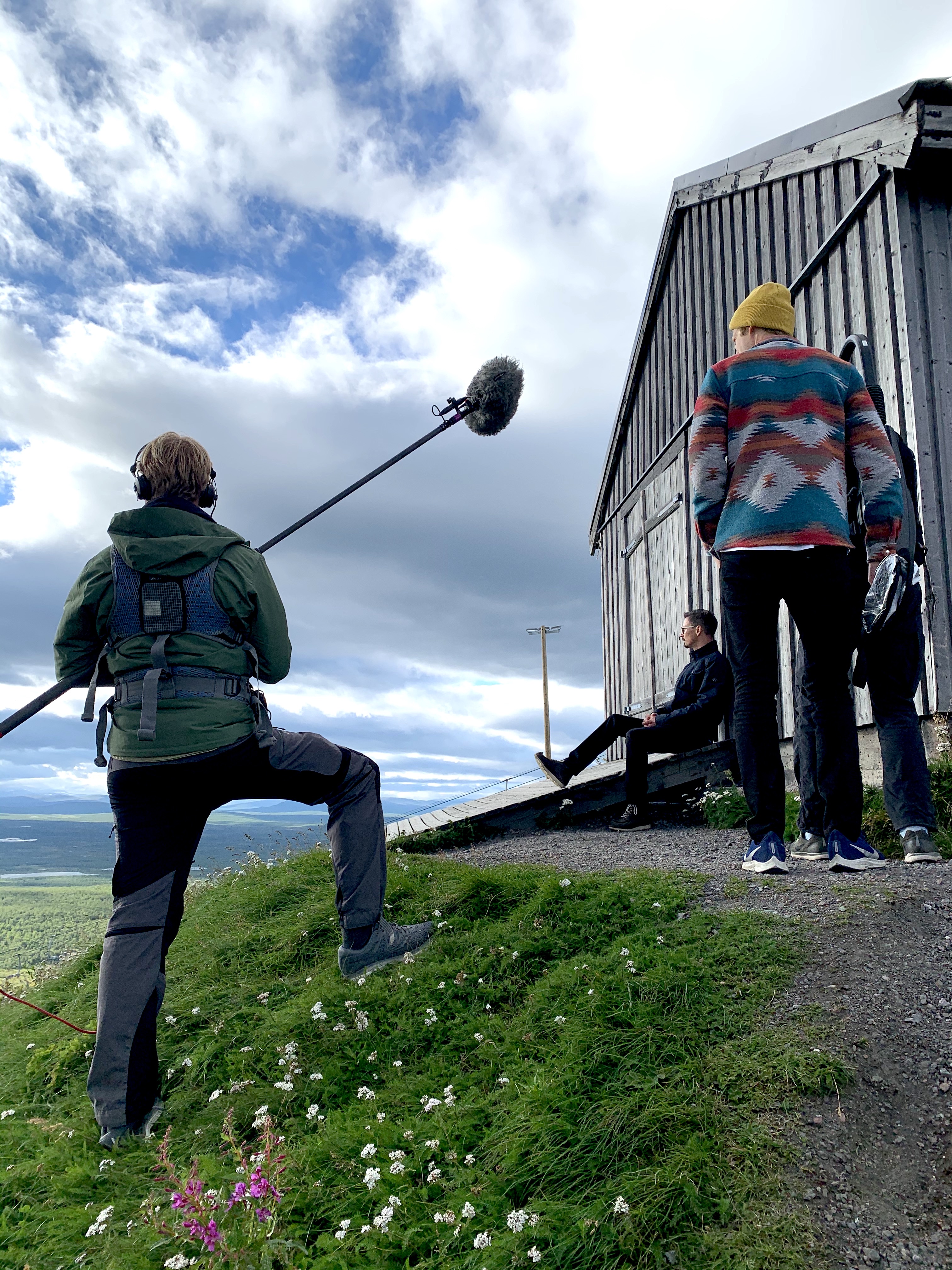 Filming REXSAC documentary in Kiruna. Photo: Venni Arra, SEI